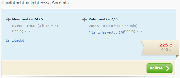 Дешевые билеты на Сардинию из Хельсинки